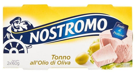 Felce Azzurra Fleisch, Geflügel & Wild 10er-Pack Nostromo Thunfisch Tonno all'Olio di Oliva,Thunfisch in Olivenöl,2x160g Dose + 1er-Pack Kostenlos Felce Azzurra Talkumpuder, 100g-Beutel 8001280026102