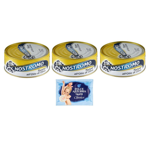 Felce Azzurra 3er Pack Nostromo Thunfisch Tonno all'Olio di Oliva, Thunfisch in Olivenöl 1x300g Original italienisch Feinkost