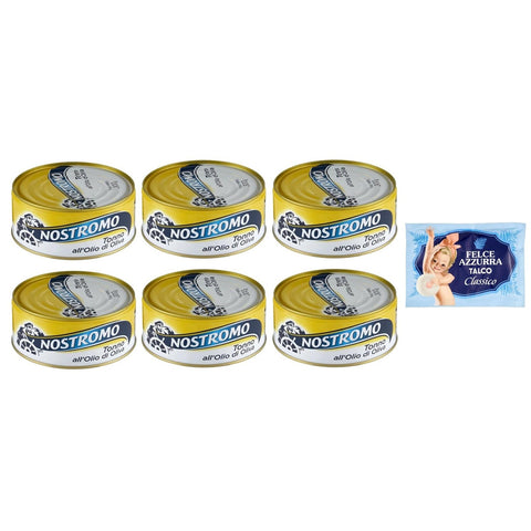 Felce Azzurra 6er Pack Nostromo Thunfisch Tonno all'Olio di Oliva, Thunfisch in Olivenöl 1x300g Original italienisch Feinkost