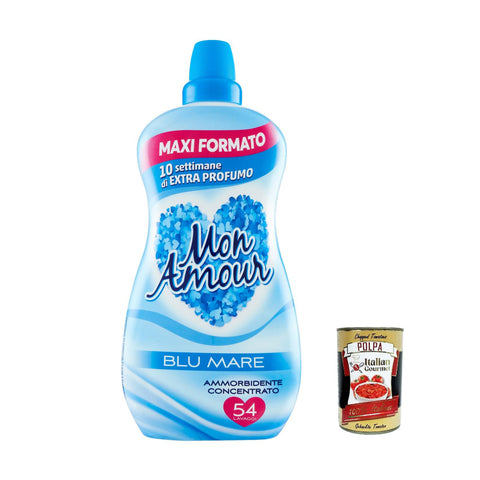 Felce Azzurra Mon Amour Blu Mare Ammorbidente Concentrato, Konzentrierter Weichspüler, 54 Wäschen,1350 ml italienisch Original