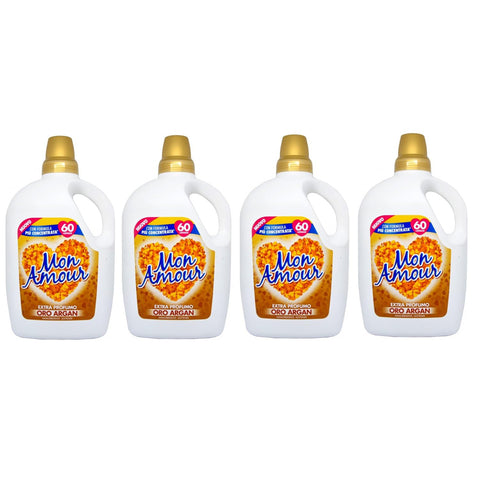 Felce Azzurra Mon Amour Weichspüler Gold Argan Unverwechselbarer Duft, weiche Kleidung 60 Waschgänge 3 l italienisch Original