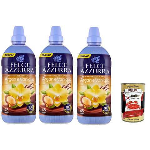 Felce azzurra Ammorbidente Concentrato Argan e Vaniglia, Konzentrierter Weichspüler aus Argan und Vanille 3x900ml Original italienisch Haushalt