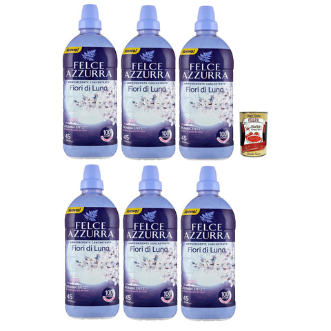 Felce Azzurra Ammorbidente Concentrato Fiori Di Luna, Weichspüler Konzentrat Duftende, 45 Washes, 6x 900 Ml italienisch Original
