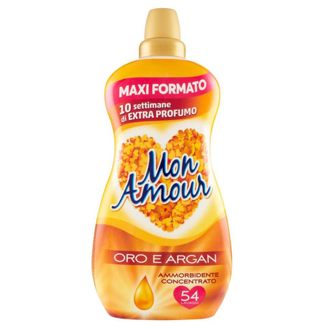 Felce Azzurra Paglieri Mon Amour Ammorbidente Concentrato Oro e Argan Konzentrierter Flüssiger Weichspüler Gold und Argan 1350 ml 54 Wäschen italienisch