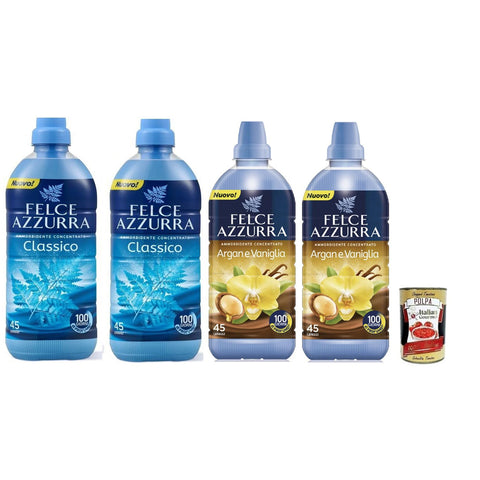 Felce azzurra Testpaket Fabric Softener Concentrate, Distinctive Fragrance, Soft 41 Washes 4x900ml Original italienisch Haushalt