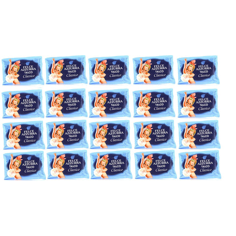 Felce Azzurra PAGLIERI Talco Classico Körperpuder Talkpuder 100 g Nachfülla und Robusta in Beuteln mit einem Aroma-Saver-Ventil, 1.000 Gramm Körner. 20x Original italienisch