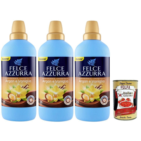 Felce Azzurra Weichspüler Felce Azzurra Weichspülerkonzentrat Argan und Vanille, sinnlicher Duft 24 Waschgänge 3x 900 ml italienisch Original 8001280034121