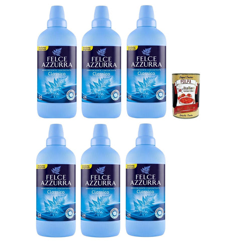 Felce Azzurra Weichspülerkonzentrat Duftende Classico, sinnlicher Duft 24 Waschgänge 6x 900 ml italienisch Original