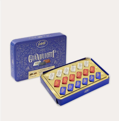 Feletti Weihnachtssüßigkeiten MHD 28/05/2025 Feletti Gianduiotti assortiti Geschenkbox mit verschiedenen Pralinen 170gr 8000698468146