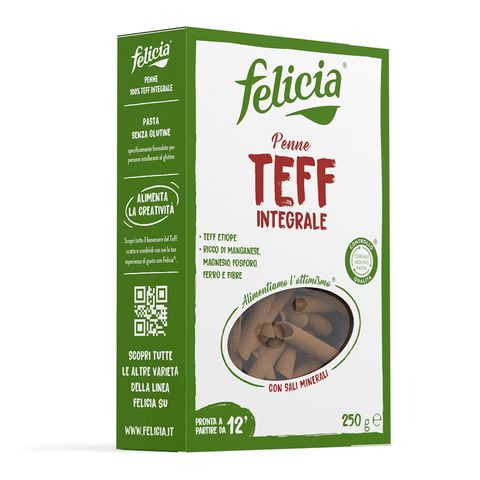 Felicia pasta 3x Felicia Penne di Teff Integrale BIO-Vollkorn-Teff-Nudeln 250g 8032804431409