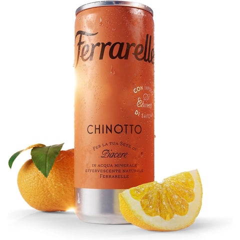 Ferrarelle Gassosa Cola & Limonade Ferrarelle Chinotto, Italienisches Erfrischungsgetränk mit Chinotto-Infusion, Sprudelwasser,12x 250ml