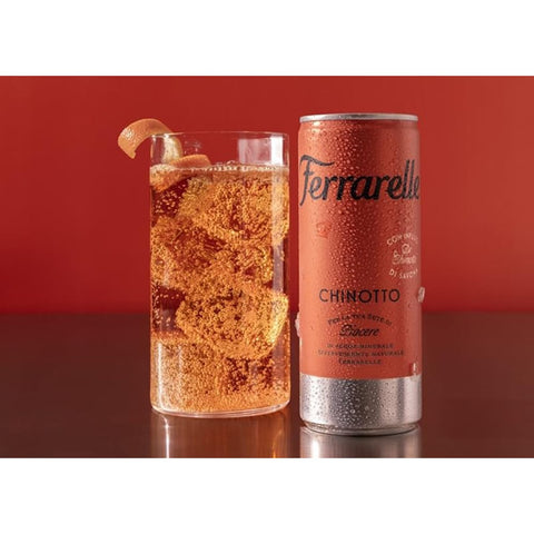 Ferrarelle Gassosa Cola & Limonade Ferrarelle Chinotto, Italienisches Erfrischungsgetränk mit Chinotto-Infusion, Sprudelwasser,12x 250ml