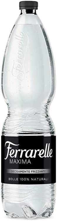 Ferrarelle Maxima Sparkling Water, 1,5 x 6 Liter PET Wasserflaschen Kohlensäurehaltiges Wasser italienisch Original