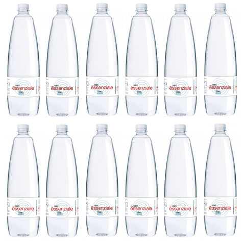 Ferrarelle Fonte Essenziale Acqua Minerale Naturale Natürliches Mineralwasser Einweg PET 12x1l Original italienisch Getränk