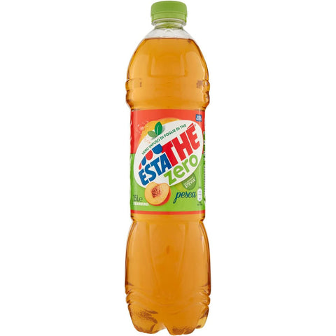 Ferrero Eistee pfirsich The' Pesca PET 1,5 L ESTATHE Zero tea the ohne Zucker italienisch Original