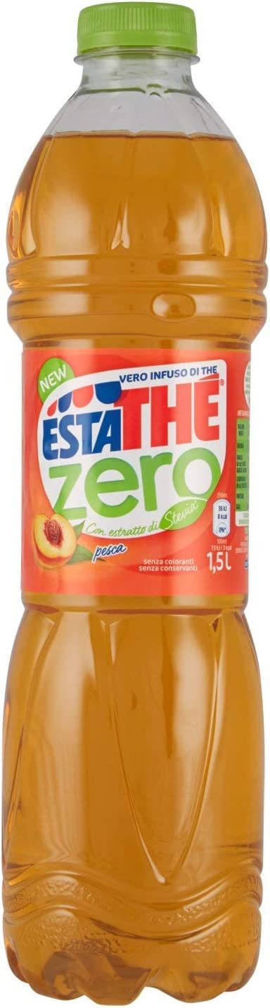 Ferrero Eistee pfirsich The' Pesca PET 1,5L ESTATHE Zero tea the ohne Zucker 6x Original italienisch