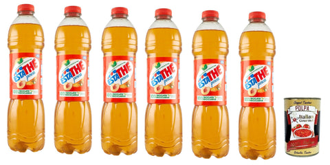 Ferrero ESTATHE Eistee Pfirsich The' Pesca Einweg PET Flasche 6x 1,5 l Tea The Erfrischungsgetränk, peach iced tea italienisch Original