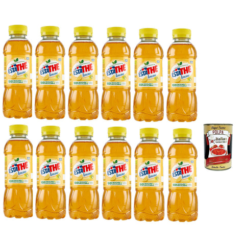 Estathe Eistee Zitrone, The' Limone Einweg PET Flasche Tea The Erfrischungsgetränk, lemon iced tea 12x400ml Original italienisch