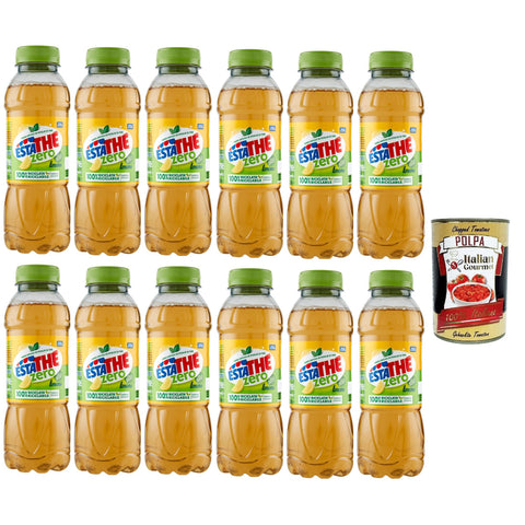 Ferrero Eistee Ferrero ESTATHE Thè Limone zero 12x 400 ml, Eistee The' Zitrone ohne Zucker PET Einweg, ice tea erfrischend, Ohne Konservierungsstoffe und künstliche Farbstoffe, no sugar tea italienisch Original 80866992