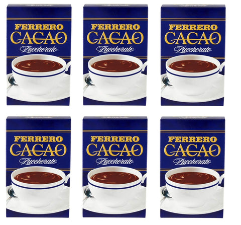 Ferrero Cacao zuccherato Kakaopulver schokolade 6x75g Original italienisch Kakao & Heiße Schokolade
