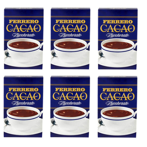 Ferrero Cacao zuccherato Kakaopulver schokolade 6x75g Original italienisch Kakao & Heiße Schokolade