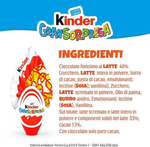 Ferrero Kinder GranSorpresa Gigante Disney Princess Doppel Überraschungs Osterei aus Milchschokolade 320 g italienisch Original