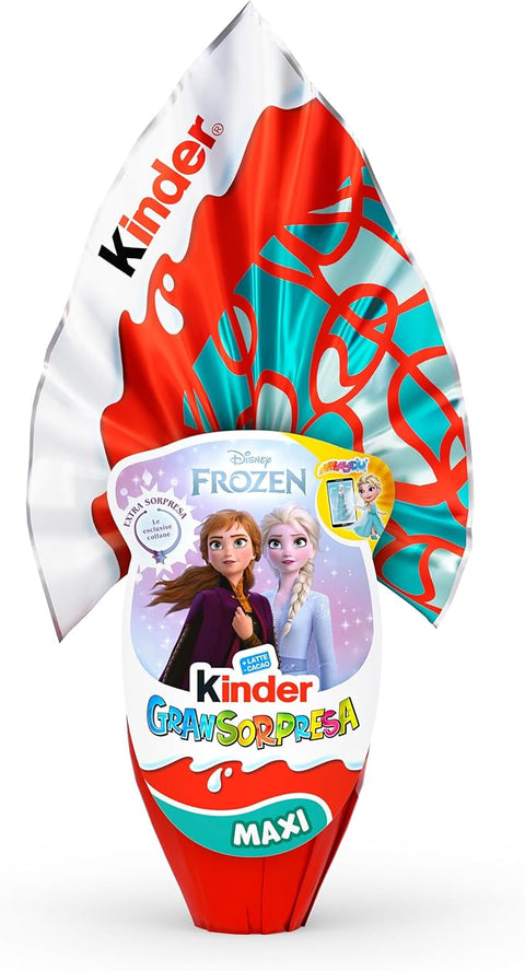 Ferrero Kategorien Kinder GranSorpresa Maxi Disney Frozen Feinstes Osterei aus Vollmilchschokolade mit Disney Frozen-Überraschung, 220 g