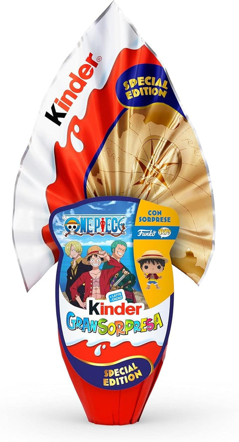 Ferrero Kategorien Kinder GranSorpresa Maxi One Piece Funko Pop One Piece Überraschungs-Osterei aus feinster Milchschokolade, 220 g