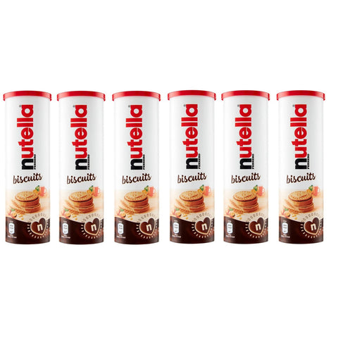 Ferrero Nutella Biscuits biscotto con un cremoso cuore di Nutella Keks mit cremigem Nutella Herz Kekse Tube 6x166g Original italienisch