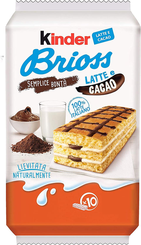 Ferrero Kekse 6x Kinder Ferrero Brioss Kuchen mit Milch und kakao 10x 30gr kekse cookies riegel 8000500239919