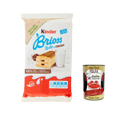 Ferrero Kinder Brioss Kuchen mit Milch und Kakao 300 g Kekse Riegel italienisch Original