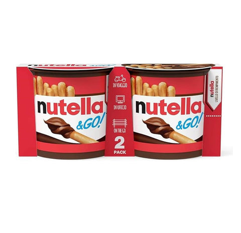 Ferrero Kekse 8x Ferrero Nutella &GO 2x48gr, Snack auf Basis von Haselnuss- und Kakao-Streichcreme und knusprige herzhafte Kekse 2x48g + Italian Gourmet polpa 400gr 8000500301609