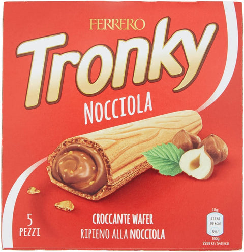 Ferrero Tronky Riegel Haselnuss Schokoriegel kekse kuchen schoko waffeln 5x 18g Original italienisch