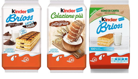 Ferrero Kekse Testpaket Kinder Ferrero Brioss mit Milch-Integral-kakao brioche snack 30 x 27gr
