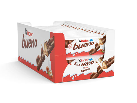 Ferrero Kinder Bueno Riegel Ferrero Kinder Bueno Kinder Bueno Wafer Cookies - Pack of 30, 1360 g 8000500037560