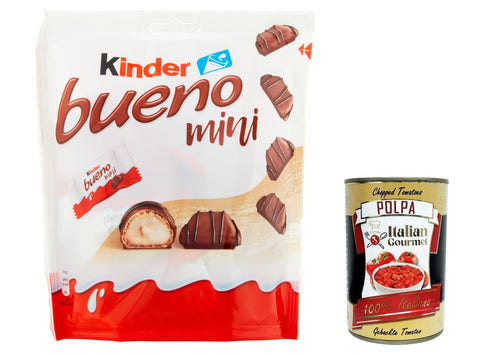 Ferrero KINDER Bueno MINI Milch Haselnuss Geschmack Schokoriegel mit Milch Haselnuss Creme 12x 108g italienisch Original