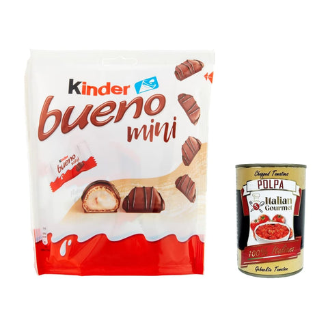 Ferrero Knabberartikel Ferrero KINDER Bueno MINI Milch Haselnuss Geschmack Schokoriegel mit Milch Haselnuss Creme 12x 108g italienisch Original 8000500253687