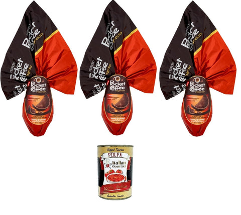 Ferrero Uovo Pocket Coffee Egg Pocket Coffee Dunkle Schokolade mit einer äußeren Schicht aus Kaffeekörnern3x 250gr italienisch Original