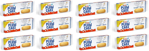 Ferrero Schichtkuchen 12x Kinder Ferrero Plum Cake mit griechischem Joghurt zubereitet cremiger und weicher Snack kuchen ( 6 x 32g ) 192g 8000500357347
