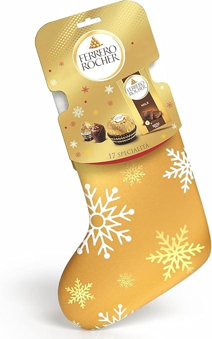 Ferrero Schokolade Ferrero Rocher Calza Strumpf – 17 Ferrero-Spezialitäten | Befana-Geschenkidee  255 g 8000500456446