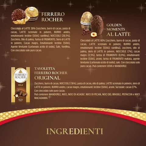 Ferrero Schokolade Ferrero Rocher Calza Strumpf – 17 Ferrero-Spezialitäten | Befana-Geschenkidee  255 g 8000500456446