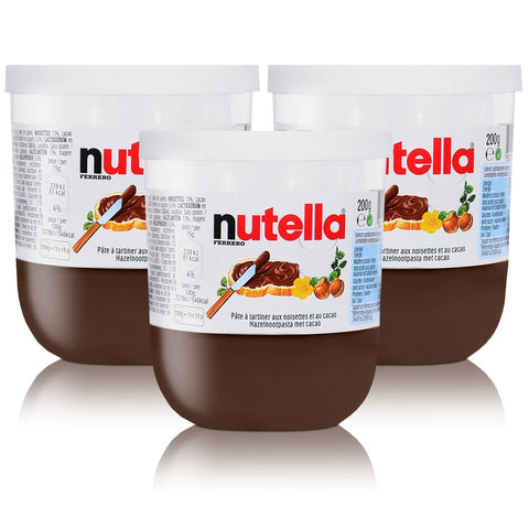 Ferrero Nutella Glas Brotaufstrich Schokolade 3x200g Original italienisch Gebäck