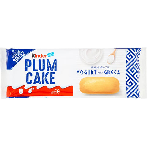 Ferrero Kinder Plumcake kuchen zubereitet mit cremigem griechischem Joghurt und weichem Snackkuchen 6x32g Original italienisch Gebäck
