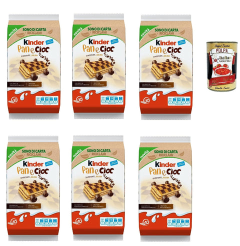 Ferrero Snack Kuchen & Backwaren Kinder Ferrero panecioc Kuchen mit mit Kakao- und Schokostückchen kekse riegel cookies 6x 290g + Italian Gourmet polpa 400g 8000500283240
