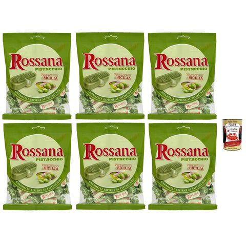 Fida Lollies Fida Süßigkeiten Rossana Pistacchio mit Gefüllt mit Pistazien creme Geschmack italien Bonbon Lollies 6x 135g Original italienisch inkl. Italian Gourmet Polpa 400g 8006150001333