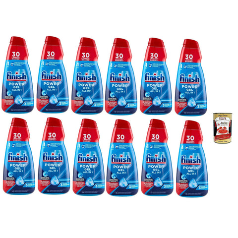 Finish Powergel Fresh Flüssigwaschmittel für die Spülmaschine, multifunktional 12x600ml Original italienisch Haushalt