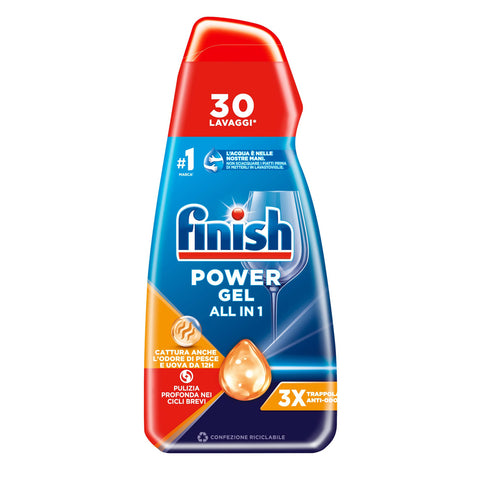 Finish Powergel Geschirrspülgel Flüssigkeit, Multifunktion, geruchsfrei 1x600ml Original italienisch Haushalt