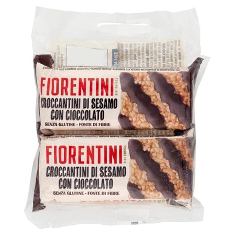 Fiorentini Flips Fiorentini Croccantini di Sesamo con Cioccolato Sesam-Crunchies mit Schokolade 10x 120gr + Italian Gourmet polpa 400g 8002885007398
