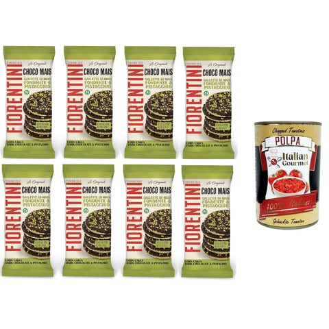 Fiorentini Gallette di Mais Fondente e Pistacchio Dunkle Mais- und Pistazienkuchen 8x72 g italienisch Original Pastasauce + kostenlos polpa 400 g