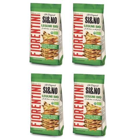 FIORENTINI Obstkuchen 4x Fiorentini SI&NO Mini Gallette con Legumi BIO Mini-Maiskuchen mit Hülsenfrüchten 80g  SONDERANGEBOT 8002885008029